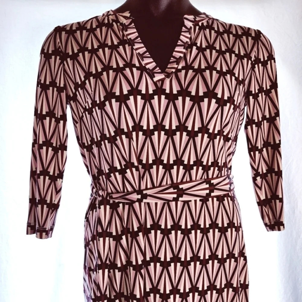 Beautiful DM Collection Geometric Shirt Dress EUC ❤️ - Picture 4 of 14